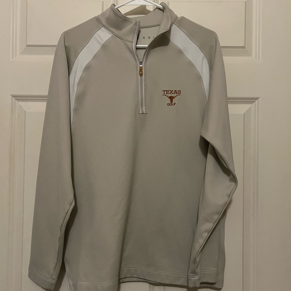 Rare Vintage Nike Texas Golf Beige and White 1/4 Zip